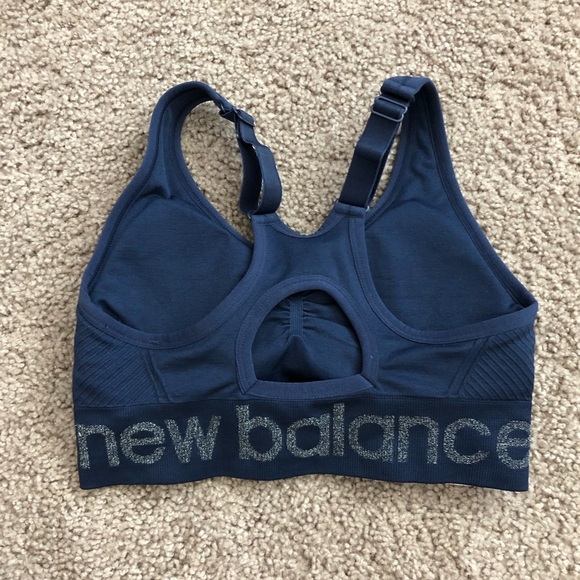 New Balance Navy Sports Bra - Picture 6 of 9
